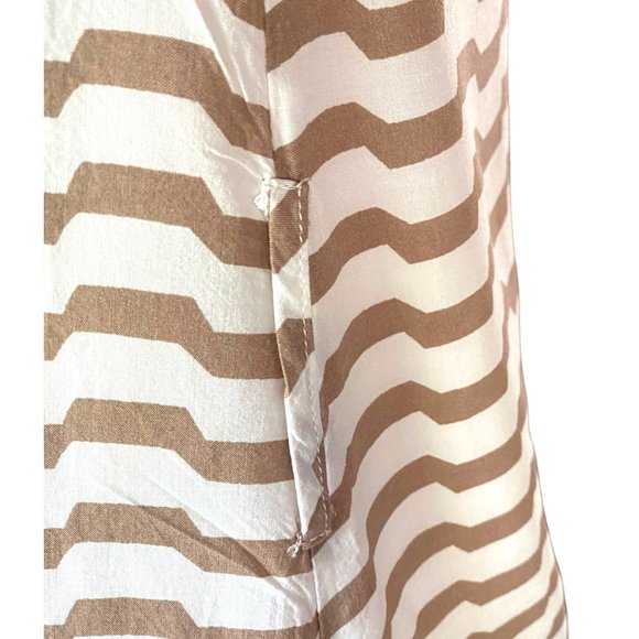 Naked Zebra Chevron Mini Dress Women Size Small Spaghetti Straps Cotton Lining - Picture 6 of 14